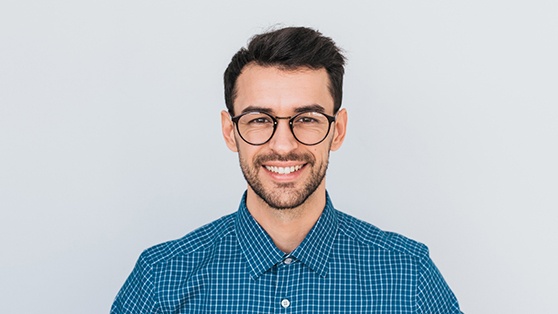 Portrait of handsome man with nice teeth