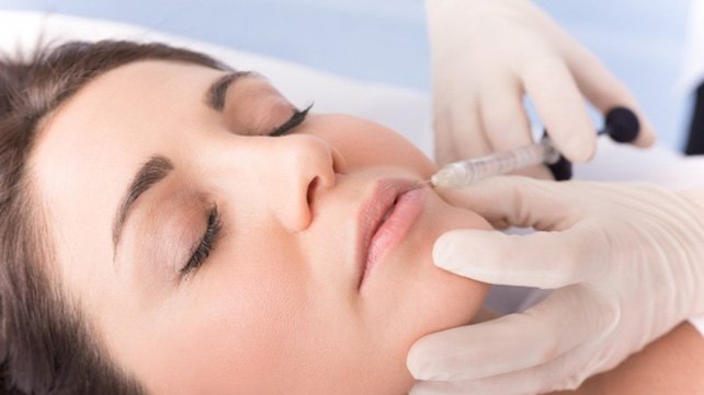 a patient undergoing treatment for dermal fillers
