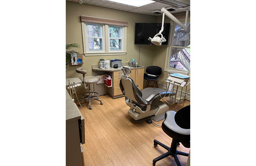 Seating in dental office reception area