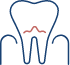 Animated tooth with receding gums