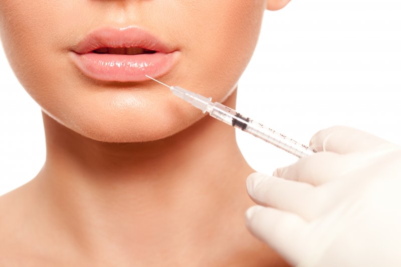 close-up of a Botox injection