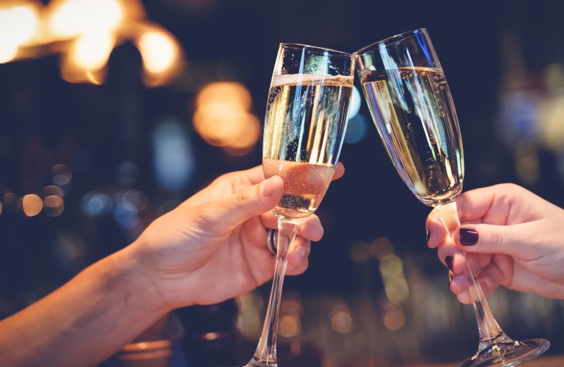 Couple toasting with champagne